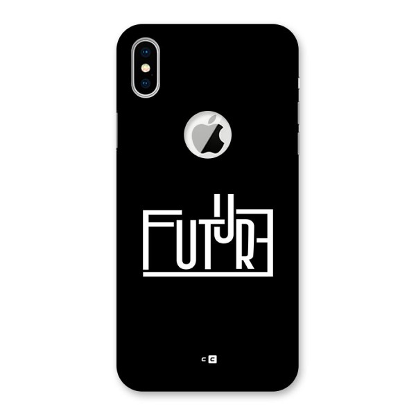 Future Type Back Case for iPhone X Logo Cut