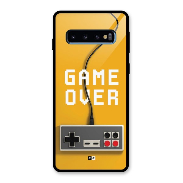 Game Over Remote Glass Back Case for Galaxy S10