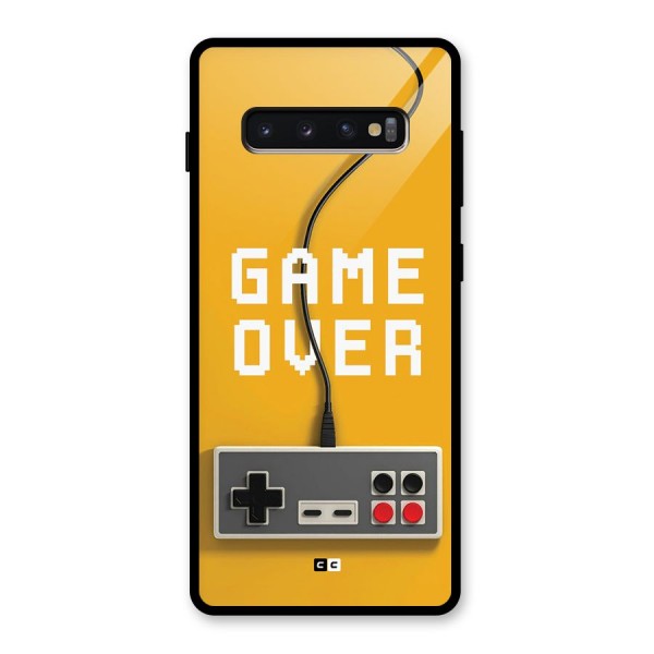 Game Over Remote Glass Back Case for Galaxy S10 Plus