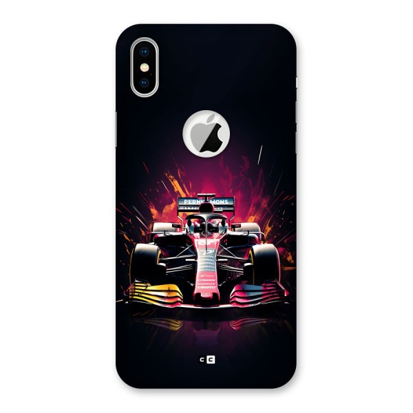 Game Racing Back Case for iPhone X Logo Cut