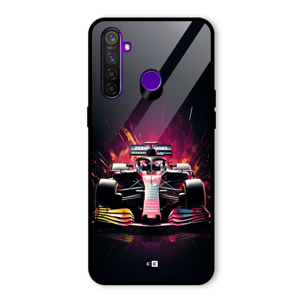 Game Racing Glass Back Case for Realme 5 Pro