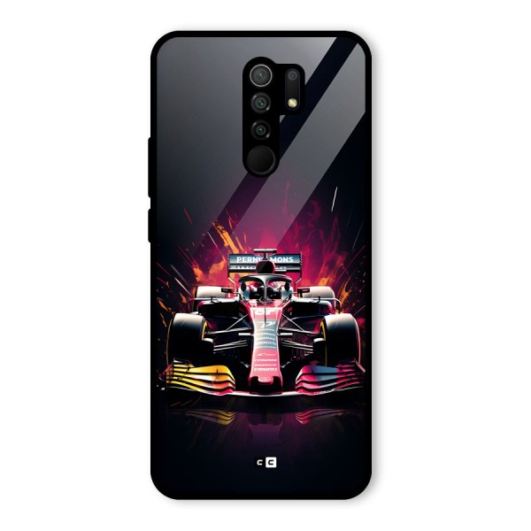 Game Racing Glass Back Case for Redmi 9 Prime