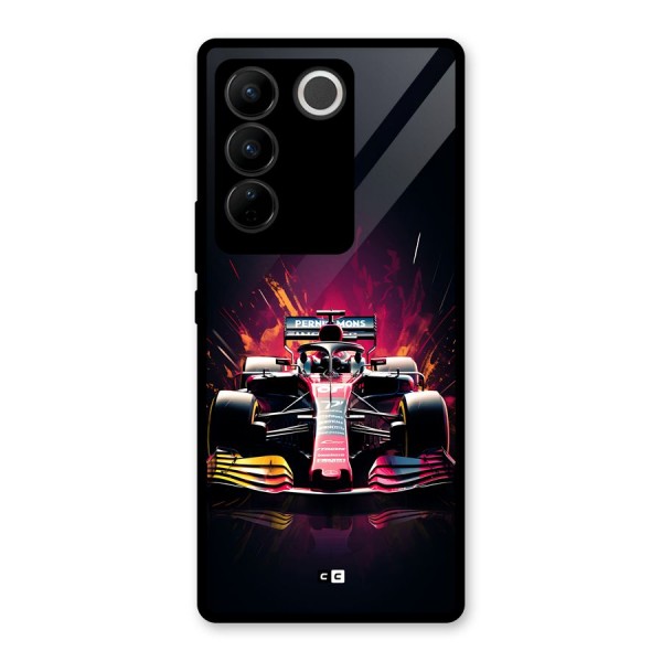 Game Racing Glass Back Case for Vivo V27