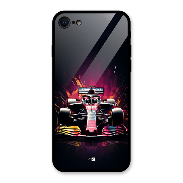 Game Racing Glass Back Case for iPhone SE 2022
