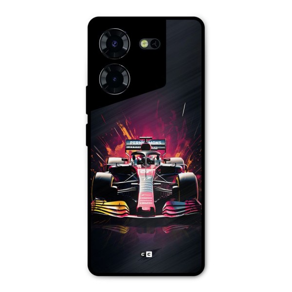 Game Racing Metal Back Case for Tecno Pova 5 Pro 5G