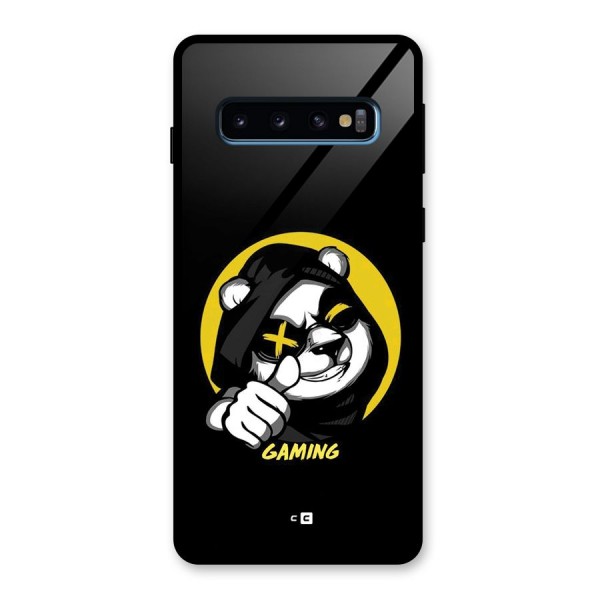 Gaming Panda Glass Back Case for Galaxy S10
