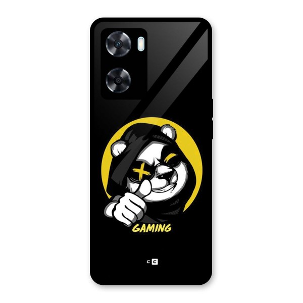 Gaming Panda Glass Back Case for Oppo A77