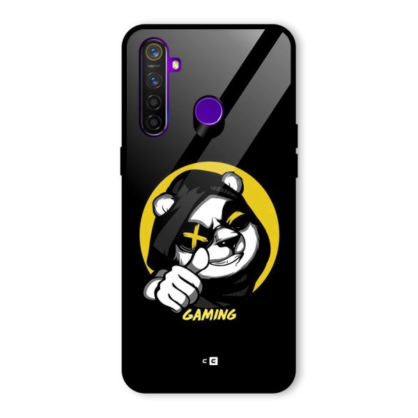 Gaming Panda Glass Back Case for Realme 5 Pro