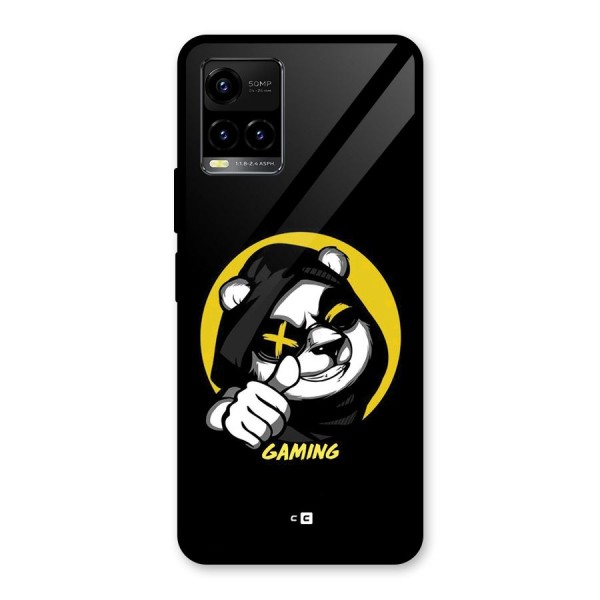 Gaming Panda Glass Back Case for Vivo Y33s