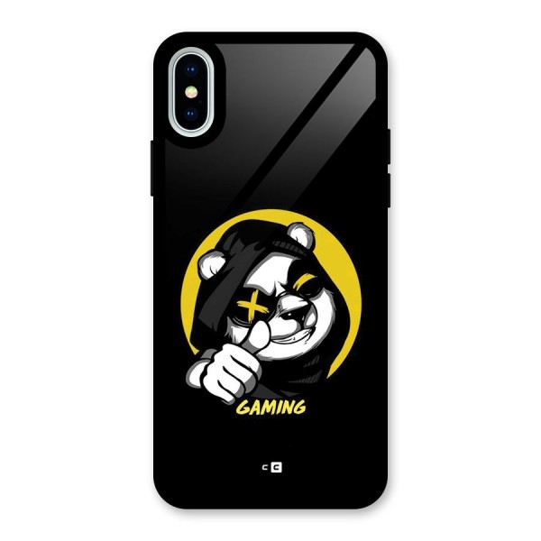 Gaming Panda Glass Back Case for iPhone X