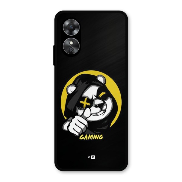 Gaming Panda Metal Back Case for Oppo A17