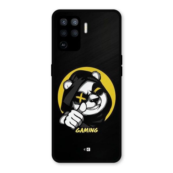 Gaming Panda Metal Back Case for Oppo F19 Pro