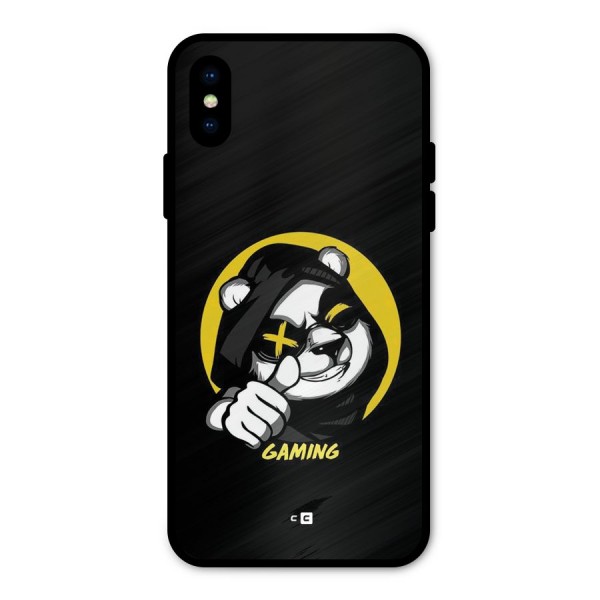 Gaming Panda Metal Back Case for iPhone X