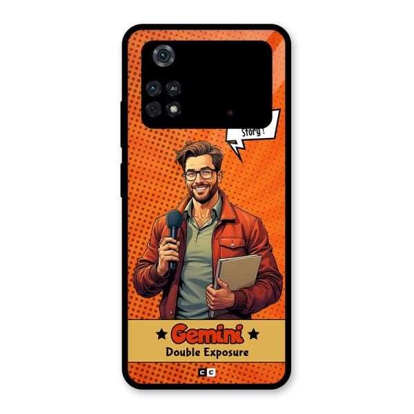 Gemini Explorer Glass Back Case for Poco M4 Pro 4G