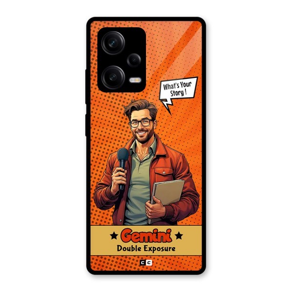 Gemini Explorer Glass Back Case for Redmi Note 12 Pro