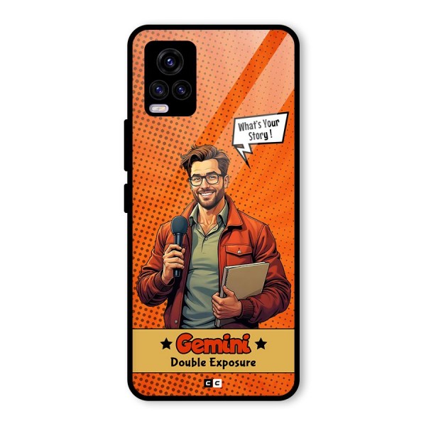 Gemini Explorer Glass Back Case for Vivo V20 2021