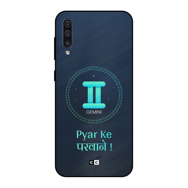 Gemini Love Metal Back Case for Galaxy A30s