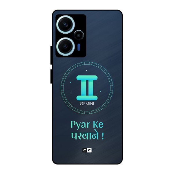 Gemini Love Metal Back Case for Poco F5