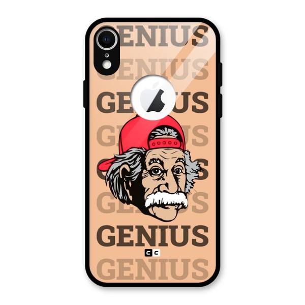Genious Scientist Glass Back Case for iPhone XR Logo Cut
