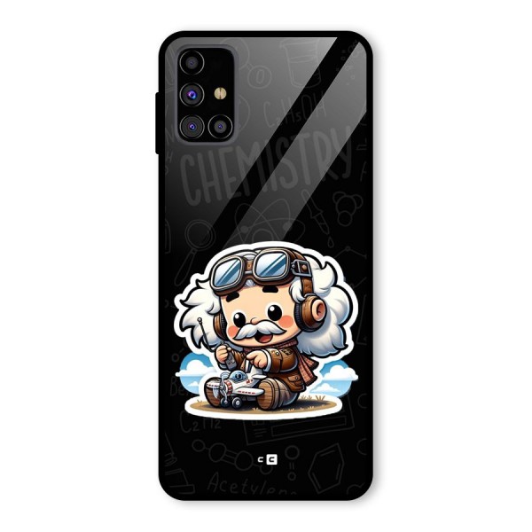 Genius Kid Glass Back Case for Galaxy M31s