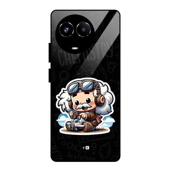 Genius Kid Glass Back Case for Realme 11X