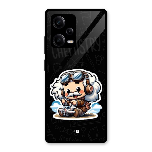 Genius Kid Glass Back Case for Redmi Note 12 Pro