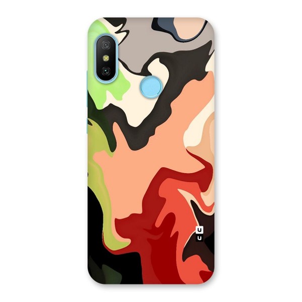 Geometric Abstract Acrylic Oil Pattern Art Back Case for Redmi 6 Pro