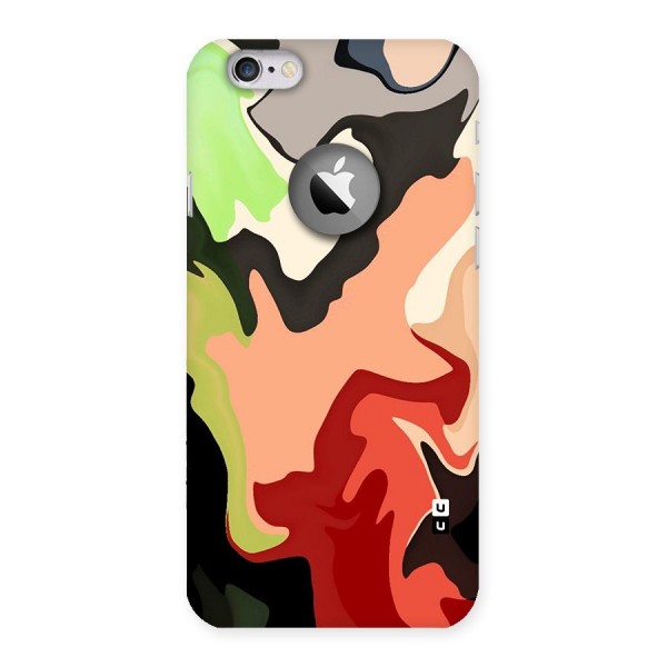 Geometric Abstract Acrylic Oil Pattern Art Back Case for iPhone 6 Logo Cut