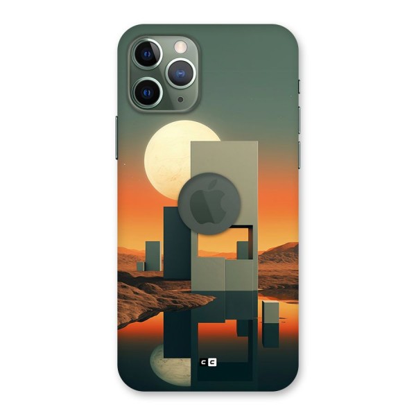Geometric Sculpture Back Case for iPhone 11 Pro Logo Cut