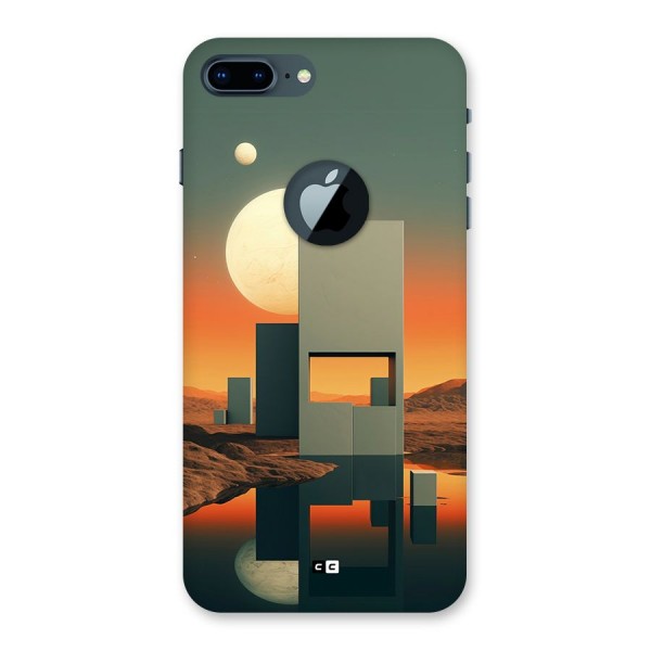 Geometric Sculpture Back Case for iPhone 7 Plus Logo Cut