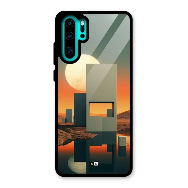 Geometric Sculpture Glass Back Case for Huawei P30 Pro