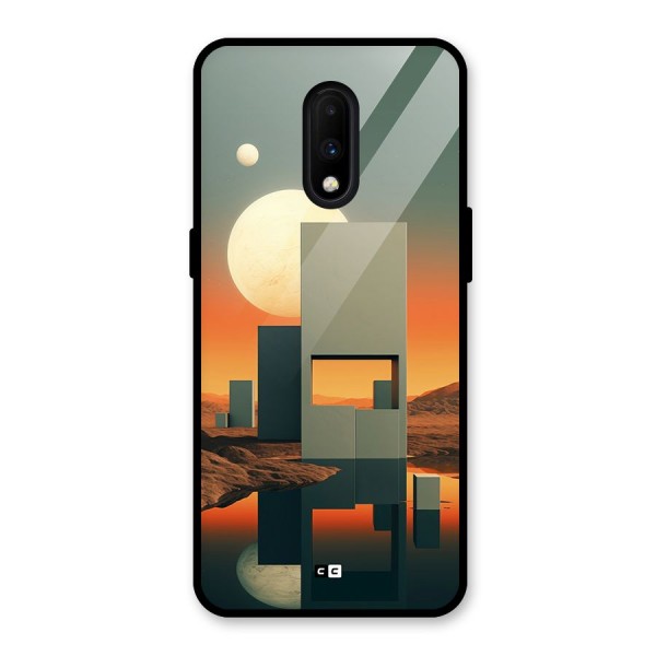 Geometric Sculpture Glass Back Case for OnePlus 7