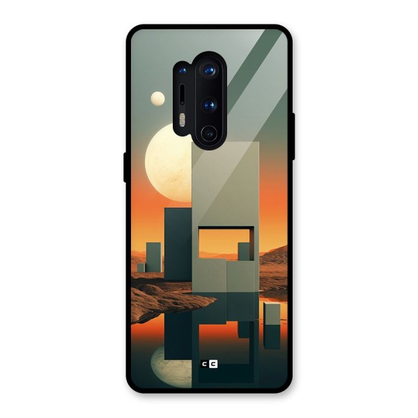 Geometric Sculpture Glass Back Case for OnePlus 8 Pro