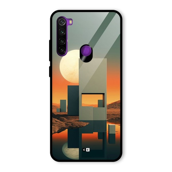 Geometric Sculpture Glass Back Case for Redmi Note 8