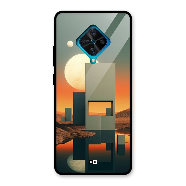 Geometric Sculpture Glass Back Case for Vivo S1 Pro