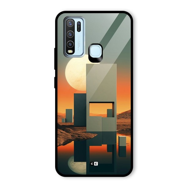 Geometric Sculpture Glass Back Case for Vivo Y30