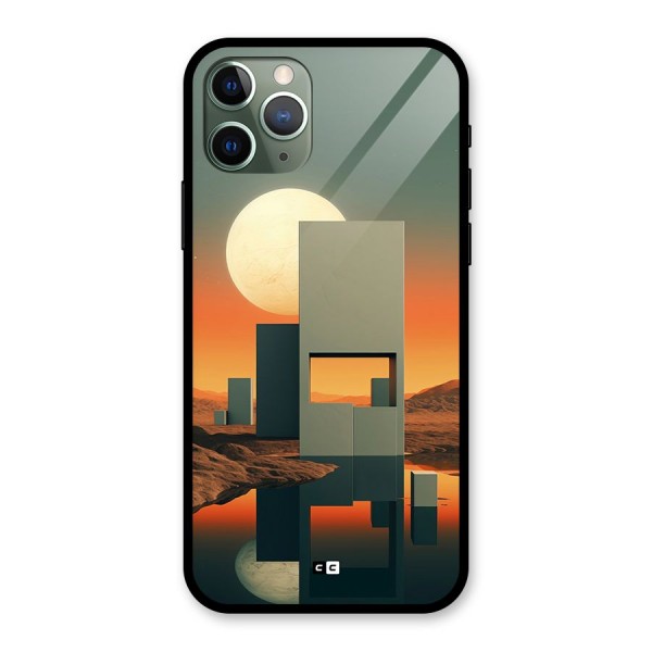 Geometric Sculpture Glass Back Case for iPhone 11 Pro