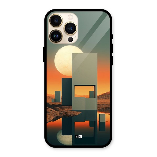 Geometric Sculpture Glass Back Case for iPhone 13 Pro Max