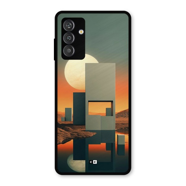 Geometric Sculpture Metal Back Case for Galaxy M14 5G