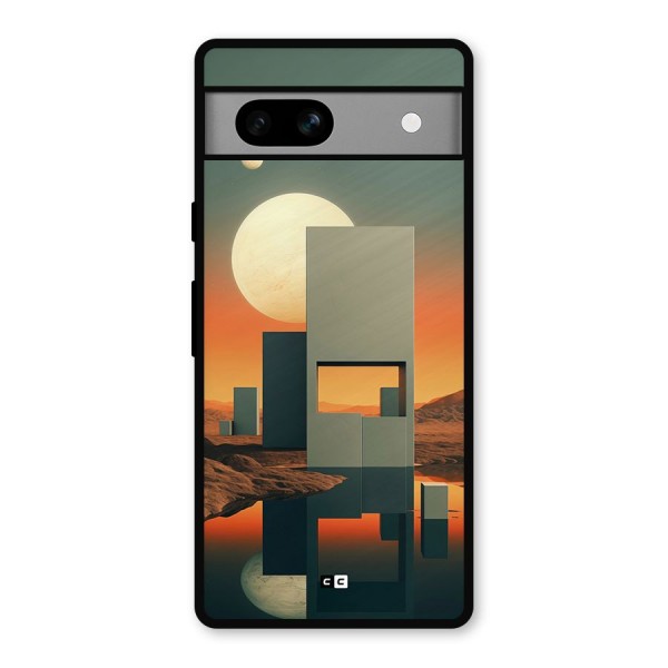 Geometric Sculpture Metal Back Case for Google Pixel 7a