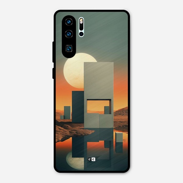 Geometric Sculpture Metal Back Case for Huawei P30 Pro