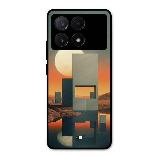 Geometric Sculpture Metal Back Case for Poco X6 Pro