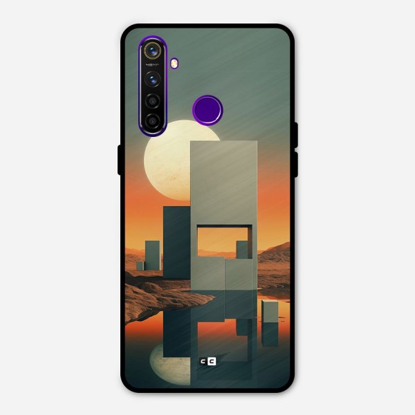 Geometric Sculpture Metal Back Case for Realme 5 Pro