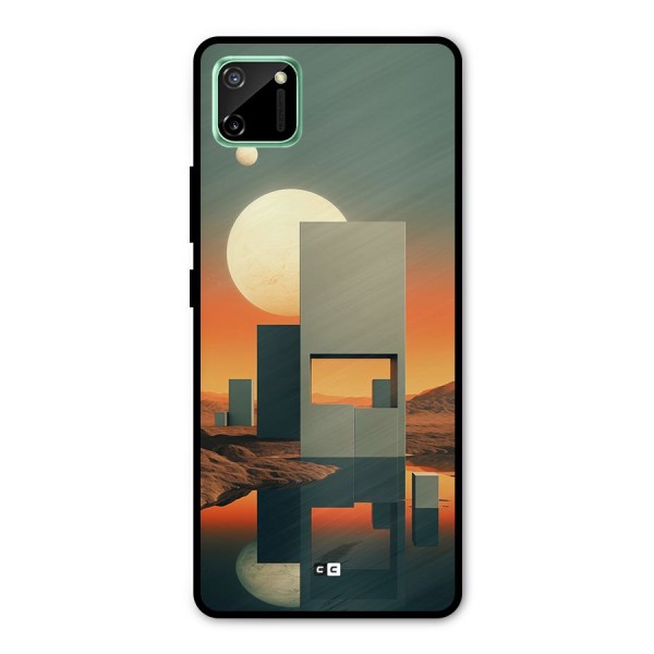 Geometric Sculpture Metal Back Case for Realme C11