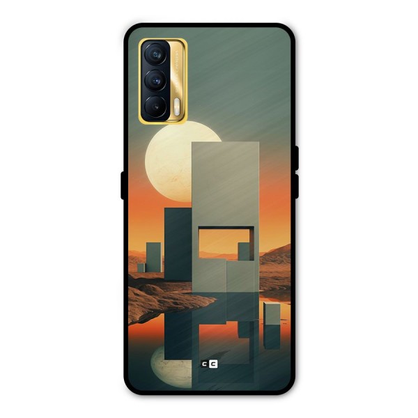 Geometric Sculpture Metal Back Case for Realme X7