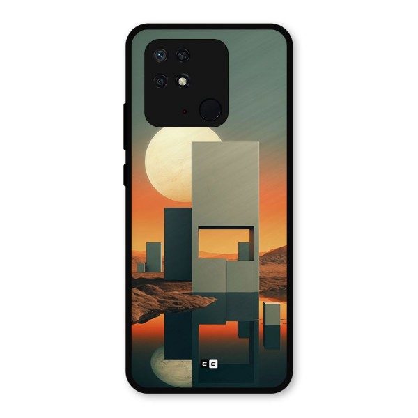 Geometric Sculpture Metal Back Case for Redmi 10 Power