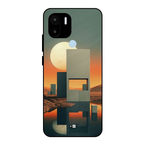 Geometric Sculpture Metal Back Case for Redmi A1 Plus