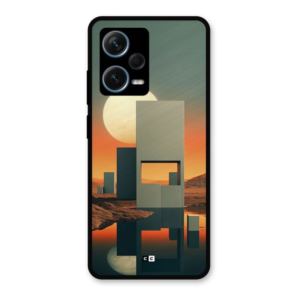 Geometric Sculpture Metal Back Case for Redmi Note 12 Pro Plus 5G