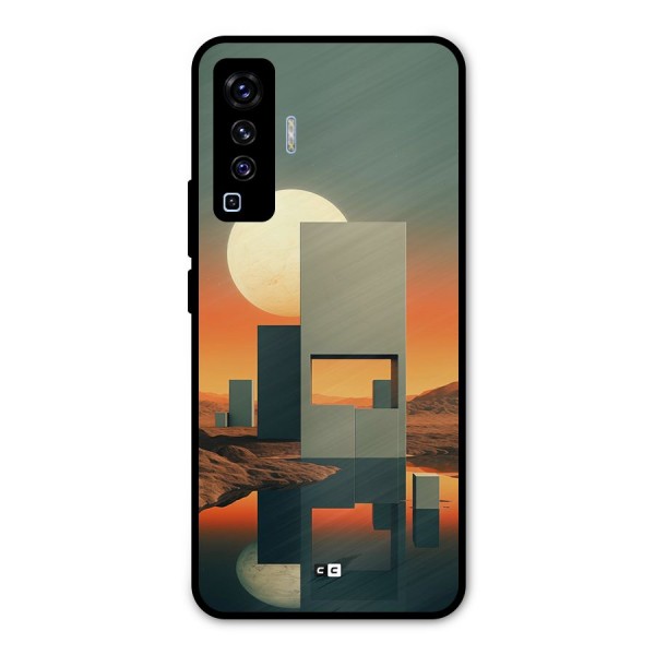 Geometric Sculpture Metal Back Case for Vivo X50