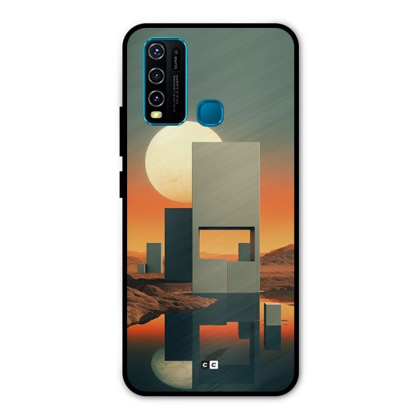Geometric Sculpture Metal Back Case for Vivo Y30